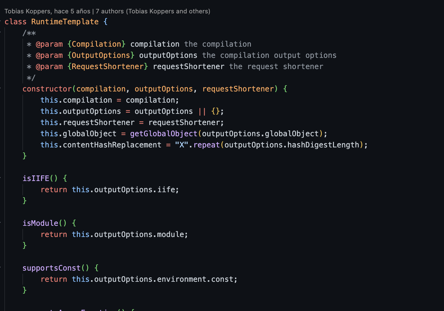 Part of codebase of Webpack that implements globalObject